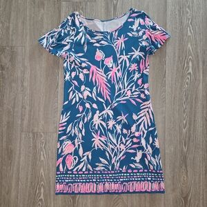 Lilly Pulitzer Blue and Pink Floral Mini Dress